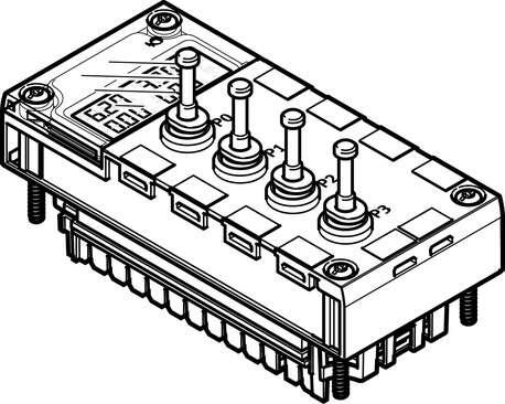 Festo 560362 analogue module CPX-4AE-P-D10 Dimensions W x L x H: (* (including interlinking block), * 50 mm x 107 mm x 55 mm), No. of inputs: 4, Diagnosis: (* Limit violation per channel, * parameterisation error, * Sensor limit per channel), Parameters configuring: (