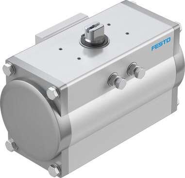 Festo 8066412 semi-rotary drive DFPD-N-120-RP-90-RD-F0507 double-acting, rack and pinion design, connection pattern to NAMUR VDI/VDE 3845 for mounting solenoid valves, position sensors and positioners, standard connection to fitting ISO 5211, NPT control air connection