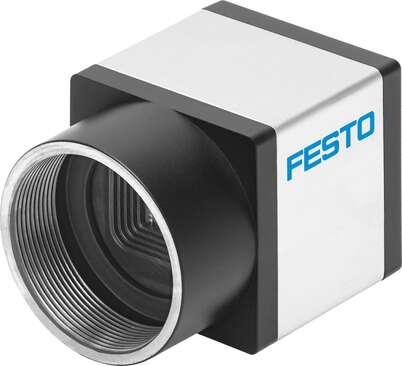 Festo 8066467 camera head SBPB-R2C-U3-1E1A-C Sensor resolution: 1280 x 1024 Pixel (SXGA), Lens attachment : C-Mount, Field of vision: Dependent on the selected lens, Width: 29 mm, Height: 29 mm