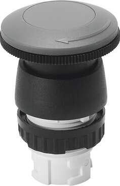 Festo 9297 mushroom pushbutton with detent PR-22-RT For basic valves SV, SVS, SVOS. Installation diameter: 22,5 mm, Protection class: IP40, Actuating force: 25 N, Product weight: 26 g, Colour: Red