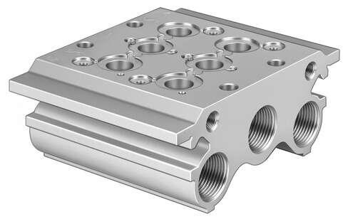 Festo 30682 manifold block PRS-3/8-2-B Max. number of valve positions: 2, Product weight: 1600 g, Mounting type: with through hole, Pilot exhaust port 82: G1/8, Pilot exhaust port 84: G1/8