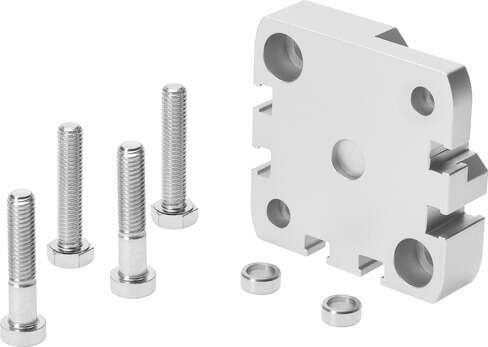 Festo 537266 multi-position kit DPNA-25 For ADN compact cylinders Size: 25, Corrosion resistance classification CRC: 2 - Moderate corrosion stress, Ambient temperature: -40 - 150 °C, Product weight: 60 g, Materials note: (* Free of copper and PTFE, * Conforms to RoHS)