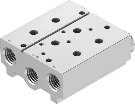 Festo 8026386 manifold block VABM-B10-30S-N12-2 Grid dimension: 32 mm, Assembly position: Any, Max. number of valve positions: 2, Corrosion resistance classification CRC: 2 - Moderate corrosion stress, Product weight: 759 g