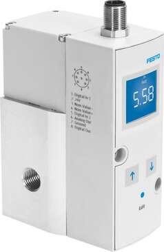 Festo 571301 proportional pressure regulator VPPM-8L-L-1-G14-0L6H-A4P-S1C1 Nominal diameter, pressurisation: 8 mm, Nominal diameter, exhaust: 7 mm, Type of actuation: electrical, Sealing principle: soft, Assembly position: Any