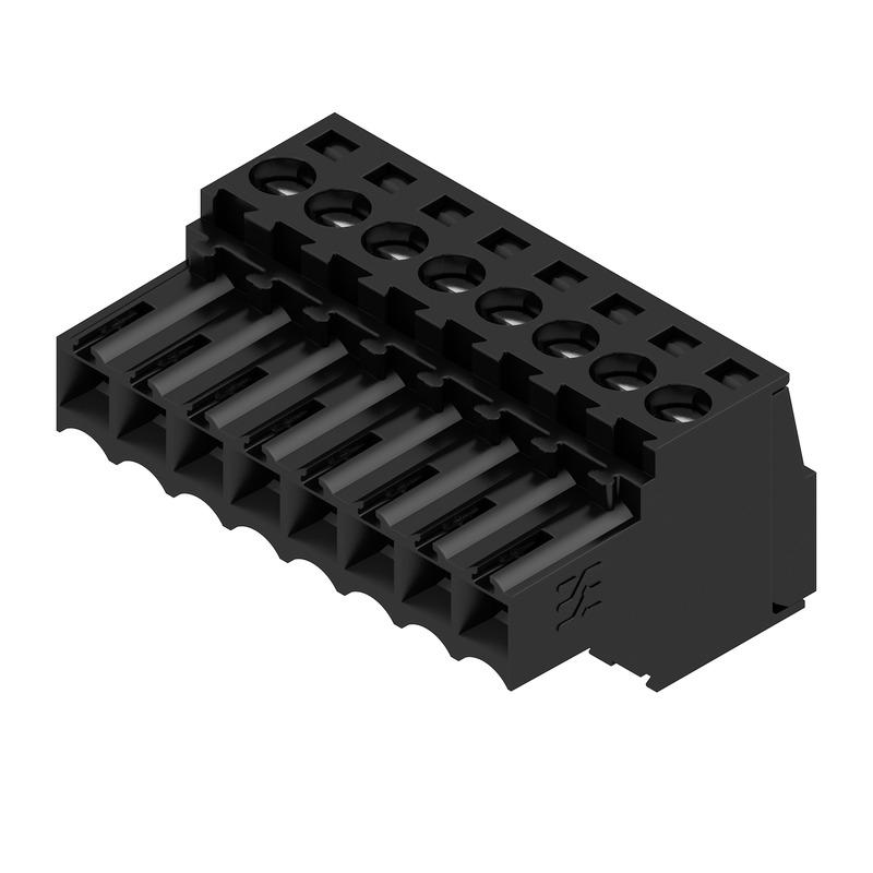 Weidmuller 1615700000 PCB plug-in connector, female plug, 3.50 mm, Number of poles: 8, 180°, Clamping yoke connection, Clamping range, max. : 1.5 mm², Box