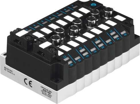 Festo 552562 electrical interface CPV14-GE-ASI-8E8A-Z-M8-CE Fieldbus interface: (* AS interface: flat cable plug, * Load voltage: flat cable plug), Device-specific diagnostics: Short-circuit / overload, inputs, Max. number of valve positions: 8, Max. number of solenoi