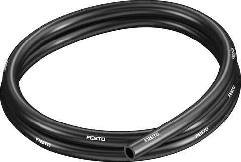 Festo 159671 plastic tubing PUN-12X2-SW Standard O.D tubing, for QS plug connectors, CN and CK polyurethane fittings (not approved for use in the food industry). Outside diameter: 12 mm, Bending radius relevant for flow rate: 62 mm, Inside diameter: 8 mm, Min. bending