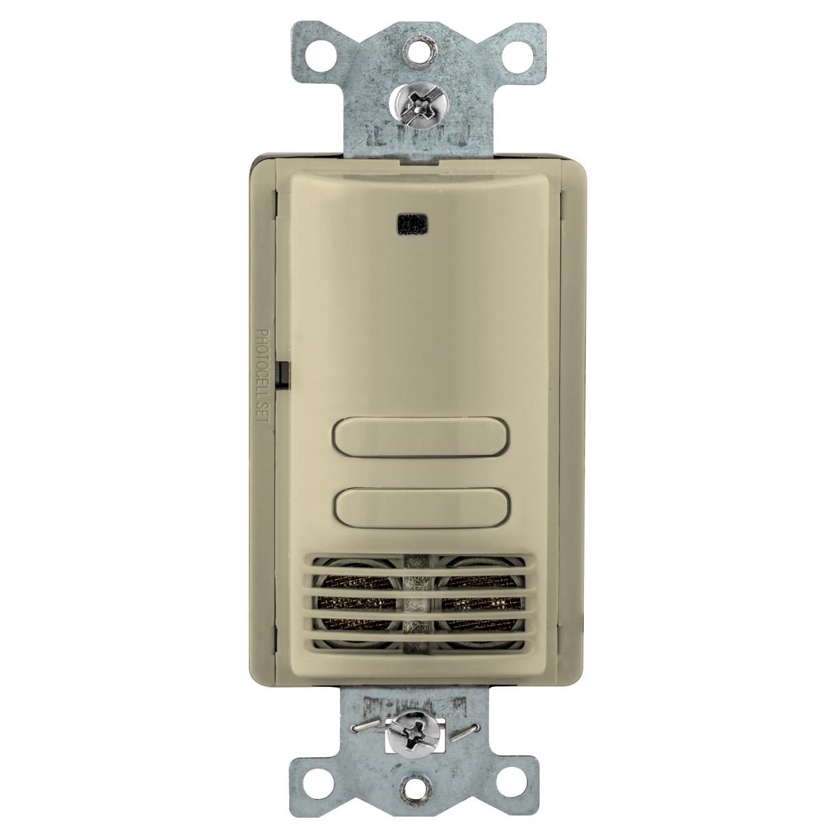 Hubbell AU2001I22 Vacancy Sensors, Wall Switch, AdaptiveUltrasonic, 2 Circuit, 120/277V AC, Ivory 