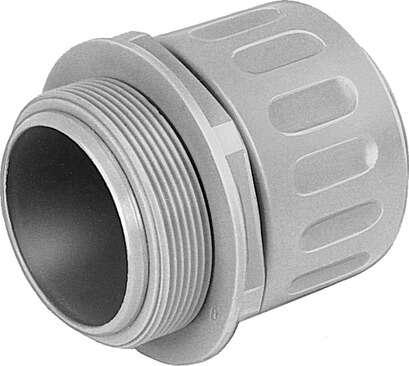 Festo 19113 protective conduit fitting MKVV-PG-13,5-B For flexible conduit. Assembly position: Any, Corrosion resistance classification CRC: 2 - Moderate corrosion stress, Materials note: Conforms to RoHS