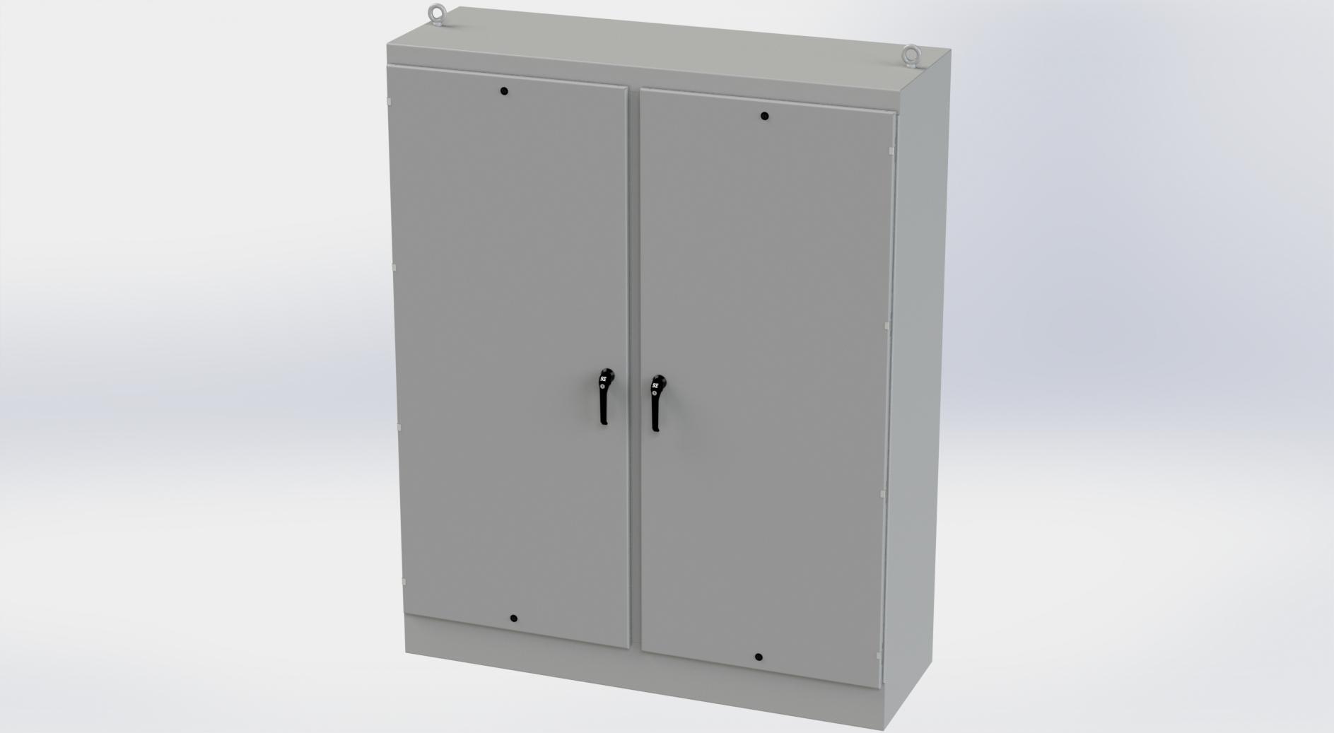 Saginaw Control SCE-90EL7224FSD EL FSD Enclosure, Height:90.00", Width:72.00", Depth:24.00", ANSI-61 gray finish Inside and outside. Optional sub-panels are powder coated white.