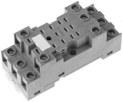 Finder 94.73.0 Plug-in socket - Finder - Rated current 10A - Screw-clamp connections - DIN rail / Panel mounting - Black color - IP20