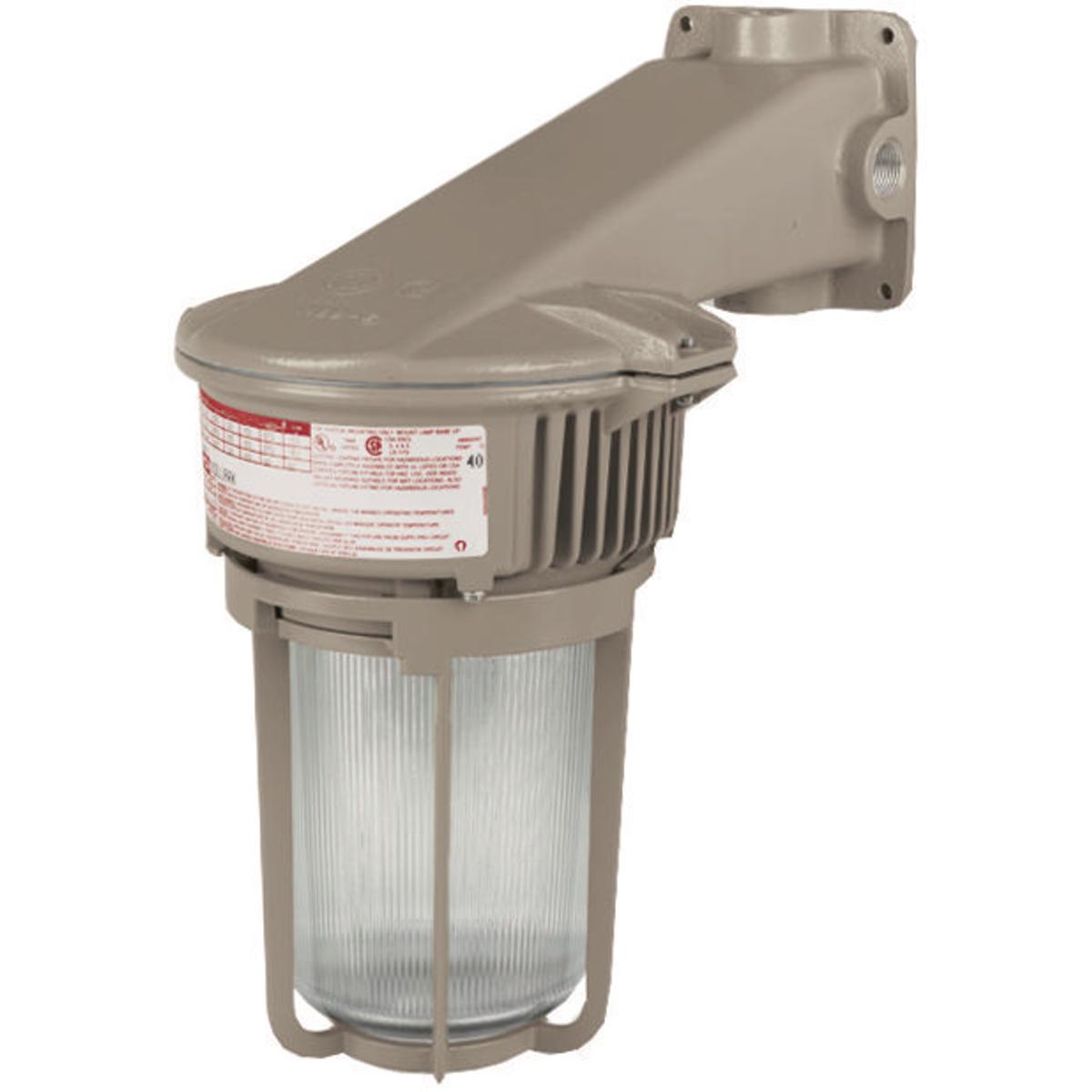 Hubbell MBL501-GGB2 NR 50W HPS Fluorescent 120V  3/4" Wall Mount with Guard and Globe- Ex nR  ; Ballast tank and splice box – corrosion resistant copper-free aluminum alloy ; Baked powder epoxy/polyester finish, electrostatically applied for complete, uniform corrosion protecti