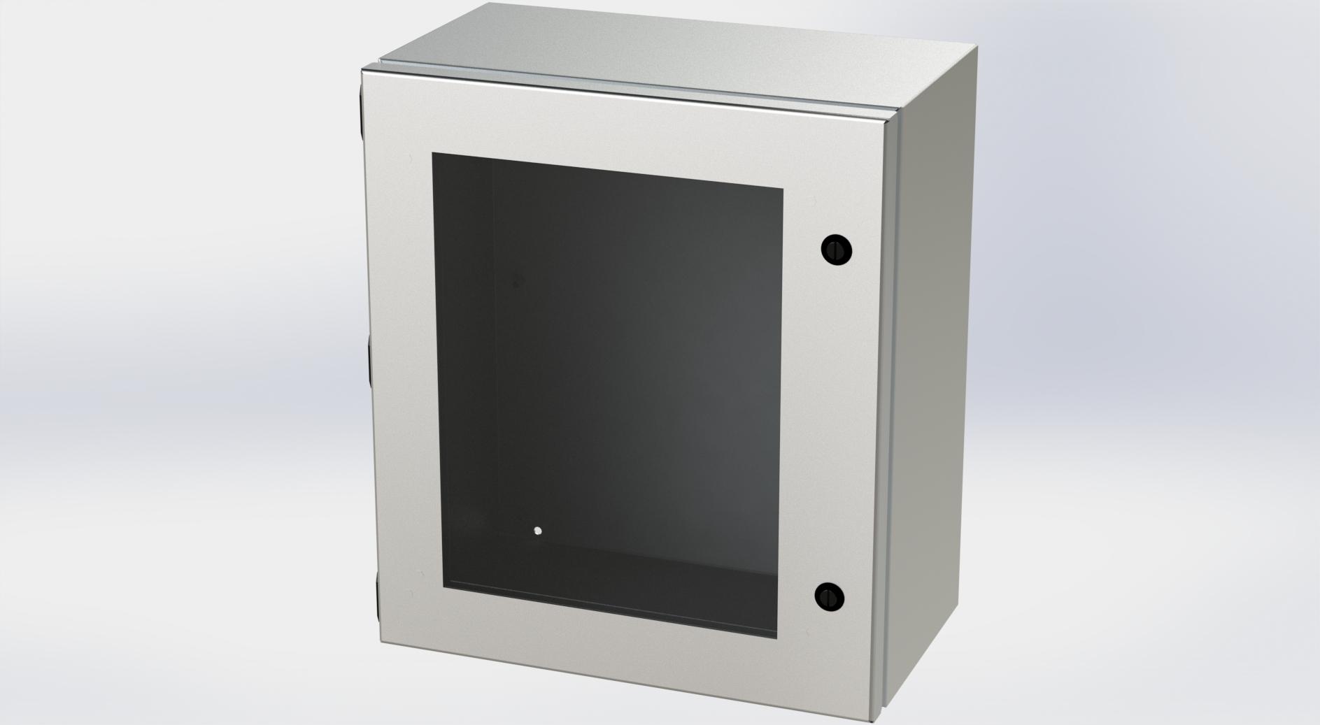 Saginaw Control SCE-16148ELJWSS6 S.S. ELJ Enclosure W/Viewing Window, Height:16.00", Width:14.00", Depth:8.00", #4 brushed finish on all exterior surfaces. Optional panels are powder coated white.