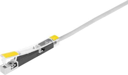 Festo 575816 mounting kit SAMH-S-N8-L-MK Tamper protection to EN ISO 13849-2 for proximity sensor. Design: for T-slot, Materials note: (* Free of copper and PTFE, * Conforms to RoHS), Ambient temperature: -40 - 85 °C, Mounting type: (* Detenting, * Tightened, * Insert