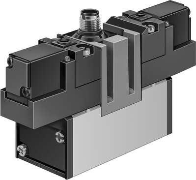 Festo 184509 solenoid valve JMEBH-5/2-D-3-ZSR-C With central plug connector Valve function: 5/2 bistable, Type of actuation: electrical, Width: 65 mm, Standard nominal flow rate: 4500 l/min, Operating pressure: 2 - 10 bar