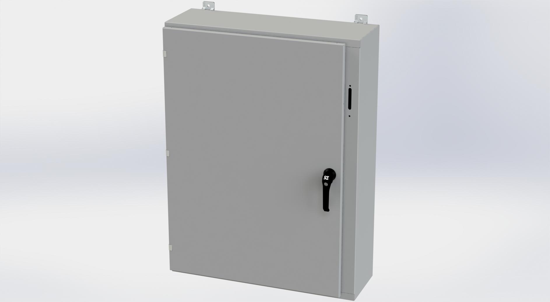 Saginaw Control SCE-42SA3210LPPL Obselete Use SCE-42XEL3110LP, Height:42.00", Width:31.38", Depth:10.00", ANSI-61 gray powder coating inside and out. Optional sub-panels are powder coated white.