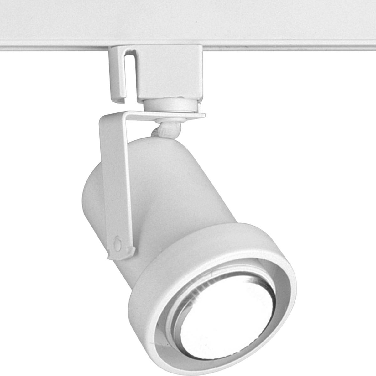 Hubbell P6325-28 White high tech Alpha Trak track head with 360 degree horizontal rotation and 90 degree vertical rotation. Heads can be easily repositioned on the track to provide lighting in different areas of the room. Excellent for both residential and retail location