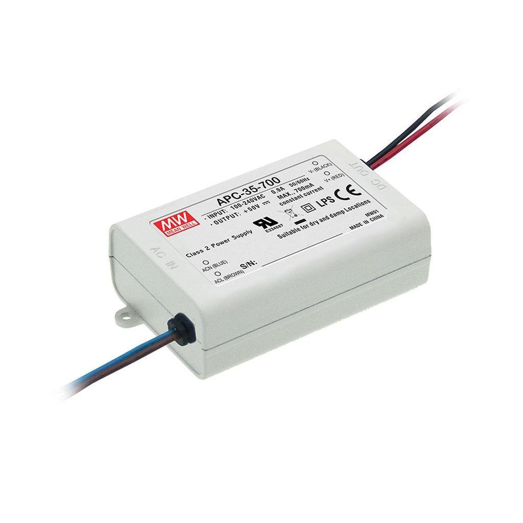 MEAN WELL APC-35-700 AC-DC Single output LED driver Constant Current (CC); Output 0.7A at 15-50Vdc