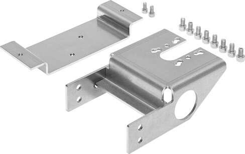 Festo 3179433 adapter kit DADG-AK-F6-A2 For directly mounting a positioner on the linear actuator DFPI-...-E-...P. Size: 100-320, Corrosion resistance classification CRC: 3 - High corrosion stress, Ambient temperature: -20 - 80 °C, Materials note: Conforms to RoHS, Mat