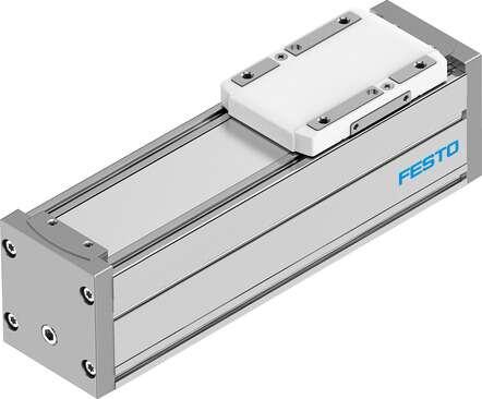 Festo 8062812 guide axis ELFC-KF-60-100 Working stroke: 100 mm, Size: 60, Stroke reserve: 0 mm, Assembly position: Any, Guide: Recirculating ball bearing guide