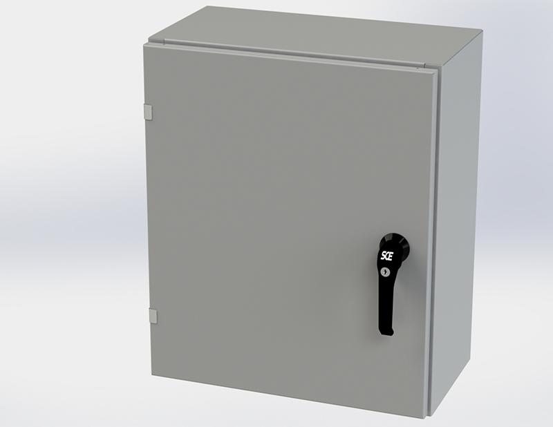 Saginaw Control SCE-24EL2010LPPL EL LPPL Enclosure, Height:24.00", Width:20.00", Depth:10.00", ANSI-61 gray powder coating inside and out. Optional sub-panels are powder coated white.
