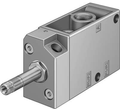 Festo 535901 solenoid valve MFH-3-1/4-S-EX With manual override, without solenoid coil or socket. Solenoid coil and socket should be ordered separately. Valve function: 3/2 closed, monostable, Type of actuation: electrical, Width: 30,5 mm, Standard nominal flow rate: 