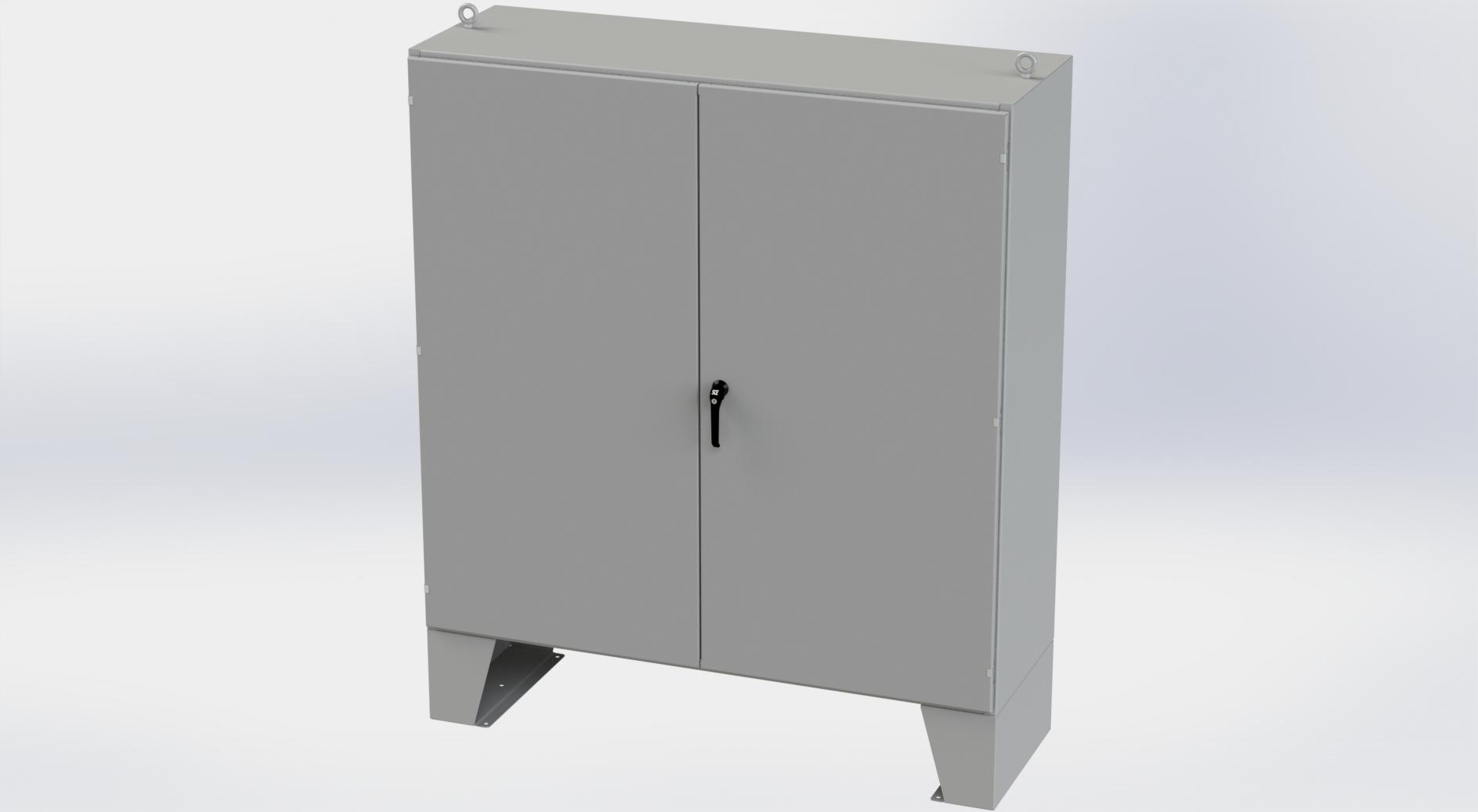 Saginaw Control SCE-727224ULP 2DR LP Enclosure, Height:72.00", Width:72.00", Depth:24.00", ANSI-61 gray powder coating inside and out. Optional sub-panels are powder coated white.