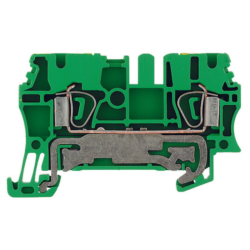 Weidmuller 1608640000 PE terminal, Tension-clamp connection, 2.5 mm², 300 A (2.5 mm²), Green/yellow, ZPE 2.5
