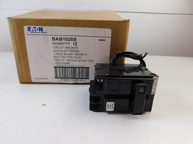 BAB1020S Part Image. Manufactured by Eaton.