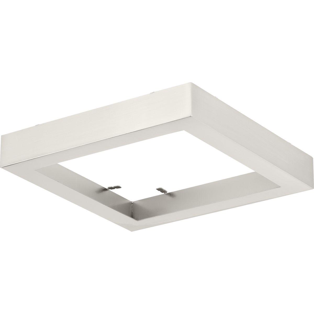 Hubbell P860053-009 You'll never have to sacrifice function for style with this Edgelit square trim ring. The ring is coated in a sleek brushed nickel finish for a modern aesthetic. The trim ring is easy to install in both residential and commercial settings.  ; Easy to inst