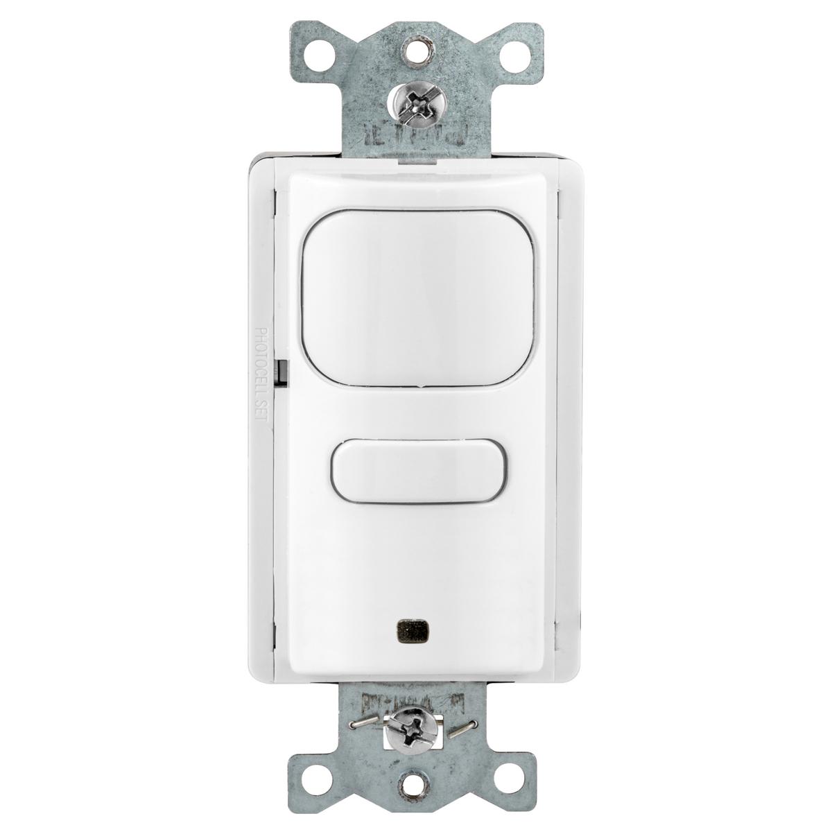 Hubbell AP2001W1 Occupancy Sensing Products, Wall Switch,Occupancy or V ACancy, Passive Infrared, 1 Relay, 1000 Square Feet,800WIncandescent, 1000W Fluorescent @ 120V AC, 1800W Fluorescent @ 277VAC,120/277V AC, With Photocell, White 