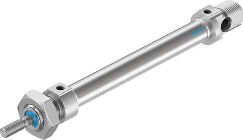 Festo 19193 standards-based cylinder DSNU-12-80-P-A Based on DIN ISO 6432, for proximity sensing. Various mounting options, with or without additional mounting components. With elastic cushioning rings in the end positions. Stroke: 80 mm, Piston diameter: 12 mm, Pist