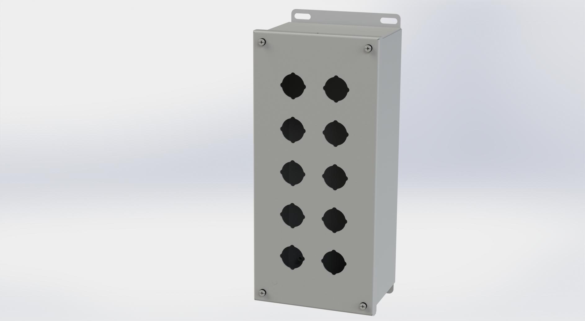 Saginaw Control SCE-10PBX PBX Enclosure, Height:14.00", Width:6.25", Depth:4.75", ANSI-61 gray powder coating inside and out.