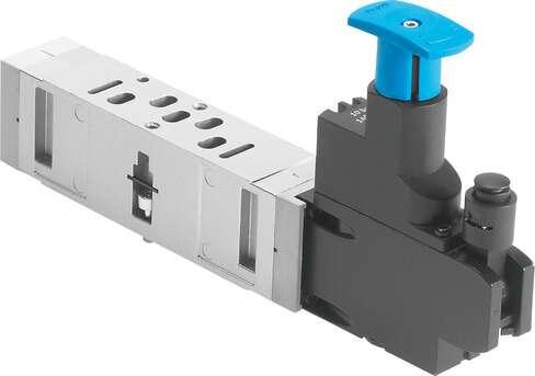 Festo 543535 regulator plate VABF-S3-1-R2C2-C-10 For valve terminal VDMA-01/02, standard port pattern to 15407-1, up to 10 bar. Width: 26 mm, Based on the standard: ISO 15407-1, Assembly position: Any, Pneumatic vertical stacking: Pressure regulator for 2, Controller 