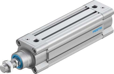 Festo 3659476 standards-based cylinder DSBC-50-125-D3-PPVA-N3 With adjustable cushioning at both ends. Stroke: 125 mm, Piston diameter: 50 mm, Piston rod thread: M16x1,5, Cushioning: PPV: Pneumatic cushioning adjustable at both ends, Assembly position: Any