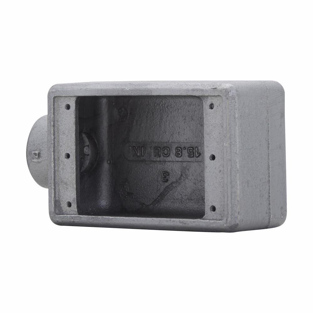 Eaton Corp FS3 Eaton Crouse-Hinds series Condulet FS device box, Shallow, Feraloy iron alloy, Single-gang, 1"