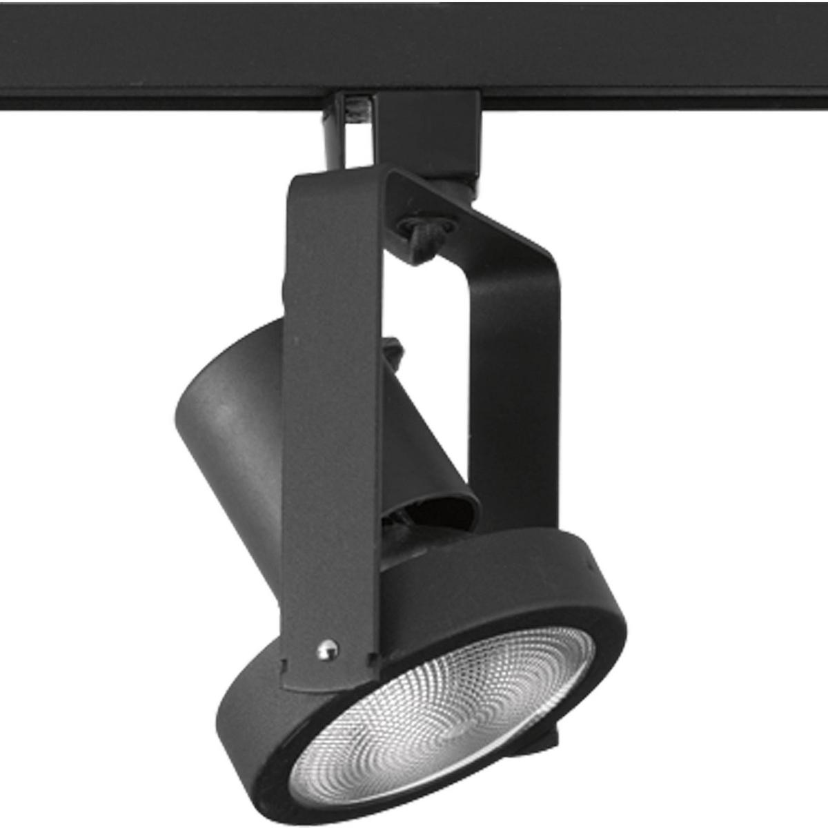 Hubbell P6327-31 Black high tech Alpha Trak track head with 360 degree horizontal rotation and 90 degree vertical rotation. Heads can be easily repositioned on the track to provide lighting in different areas of the room. Excellent for both residential and retail location
