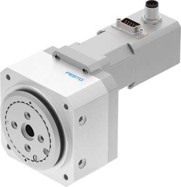 Festo 3008527 Rotary drive ERMO-25-ST-E With stepper motor, integrated gear unit and measuring unit encoder. Size: 25, Design structure: (* Electromechanical rotary drive, * With integrated gearing), Assembly position: Any, Mounting type: with internal (female) thread,
