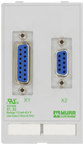 Murr Elektronik 4000-68000-0320000 MODLINK MSDD DATA INSERT, 1×SUB-D9 female/female + 1×SUB-D15 female/female