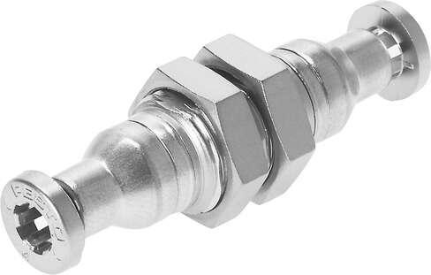 Festo 164217 push-in bulkhead connector CRQSS-12 Size: Standard, Nominal size: 7,9 mm, Assembly position: Any, Design: Bulkhead, Container size: 1