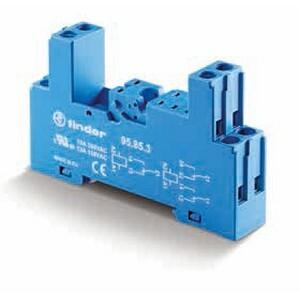 Finder 95.83.3 Plug-in socket - Finder - Rated current 10A - Box-clamp connections - DIN rail / Panel mounting - Blue color - IP20