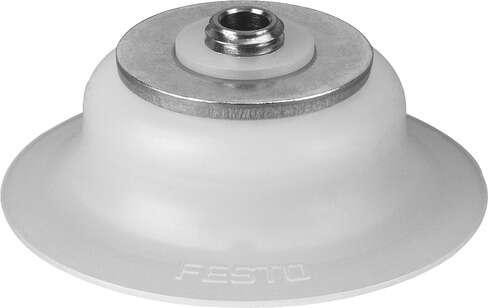Festo 189296 suction cup ESS-20-SS easily interchangeable, Min. workpiece radius: 60 mm, Nominal size: 3 mm, suction cup diameter: 20 mm, suction cup volume: 0,318 cm3, Position of connection: on top