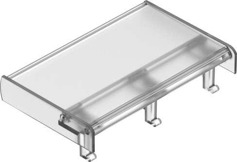 Festo 565576 inscription label holder ASCF-H-L2-8V Corrosion resistance classification CRC: 1 - Low corrosion stress, Product weight: 18,8 g, Materials note: Conforms to RoHS, Material label holder: PVC