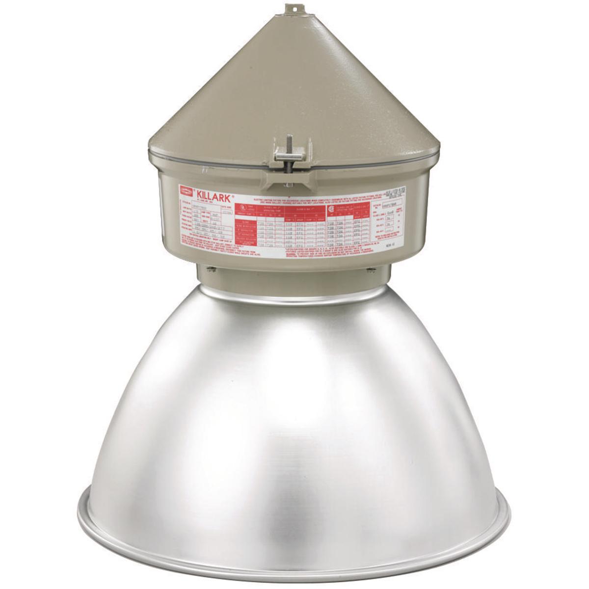 Hubbell VM4P150C2ERN VM4 Series - 150W Metal Halide Quadri-Volt - 3/4" Cone Top - Enclosed Reflector  ; Ballast tank and splice box – corrosion resistant copper-free aluminum alloy with baked powder epoxy/polyester finish, electrostatically applied for complete, uniform corro