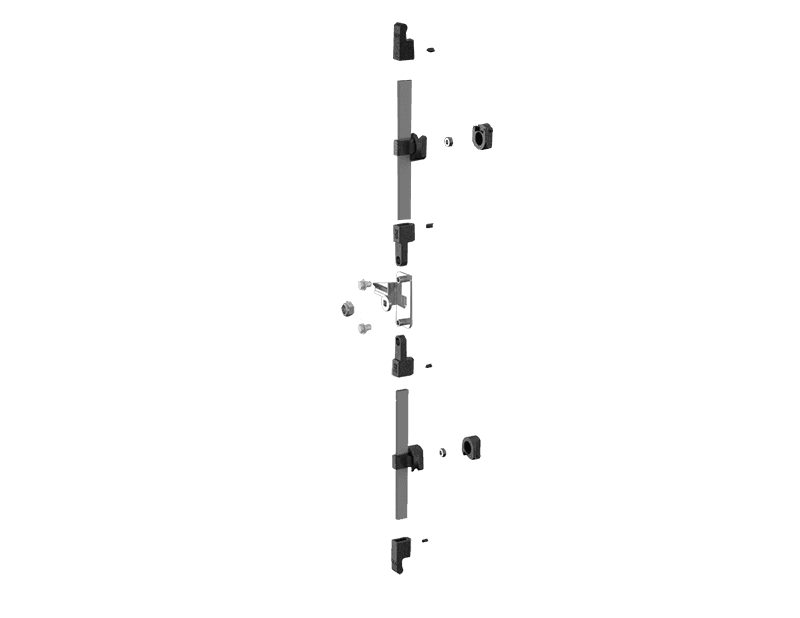 Saginaw Control SCE-ARK39 Kit, Aluminum Door Rod, Height:39.00", Width:5.00", Depth:1.00", 