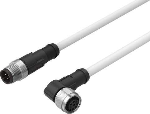 Festo 8080786 connecting cable NEBC-M12W8-E-2-N-M12G8 Based on the standard: EN 61076-2-101, Authorisation: c UL us - Listed (OL), Certificate issuing department: UL E474609, Cable identification: Without inscription label holder, Product weight: 112 g