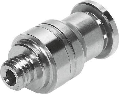 Festo 132328 push-in fitting CRQS-M5-4-I male thread with internal hexagon socket. Size: Standard, Nominal size: 2 mm, Type of seal on screw-in stud: Sealing ring, Assembly position: Any, Design: Straight design