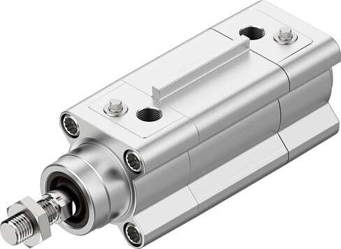 Festo 1775261 standards-based cylinder DSBF-C-50-80-PPVA-N3-R Stroke: 80 mm, Piston diameter: 50 mm, Piston rod thread: M16x1,5, Cushioning: PPV: Pneumatic cushioning adjustable at both ends, Assembly position: Any