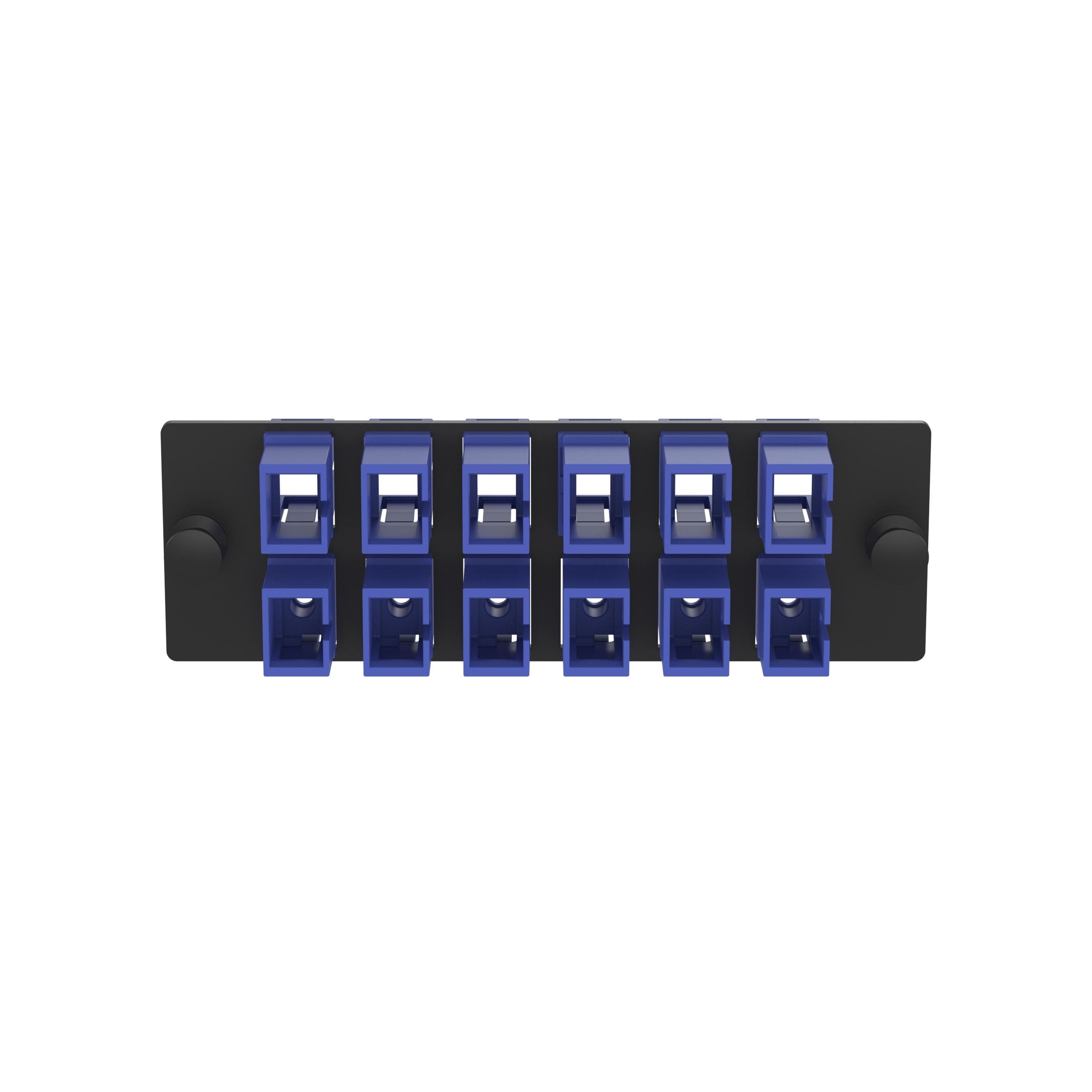 Panduit FAP12WBUSCZ Opticom® SC Fiber Adapter Panel, Simplex, Singlemode, Blue