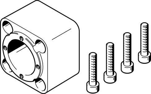 Festo 551007 coupling housing EAMK-A-D60-64C Assembly position: Any, Storage temperature: -25 - 60 °C, Relative air humidity: 0 - 95 %, Ambient temperature: -10 - 60 °C, Interface code, actuator: (* D60A, * D60B, * D60C)